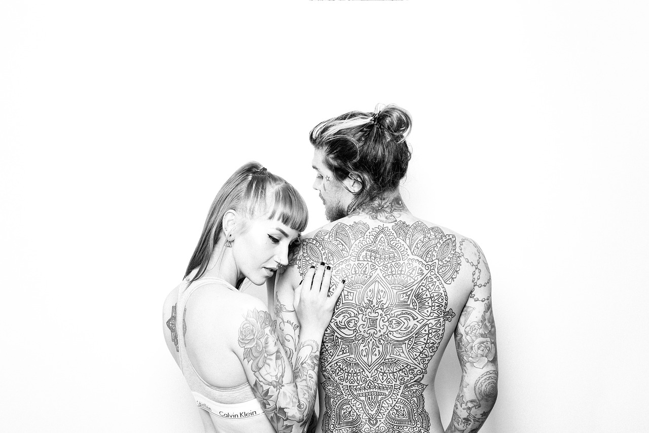 tattoos, couple, portrait, lovers, body, skin, adults, together, relationship, body art, love, man, woman, models, people, romance, black and white, monochrome, studio photography, tattoos, tattoos, couple, couple, couple, lovers, lovers, lovers, lovers, lovers, body, body, skin, relationship, love, people, people, romance